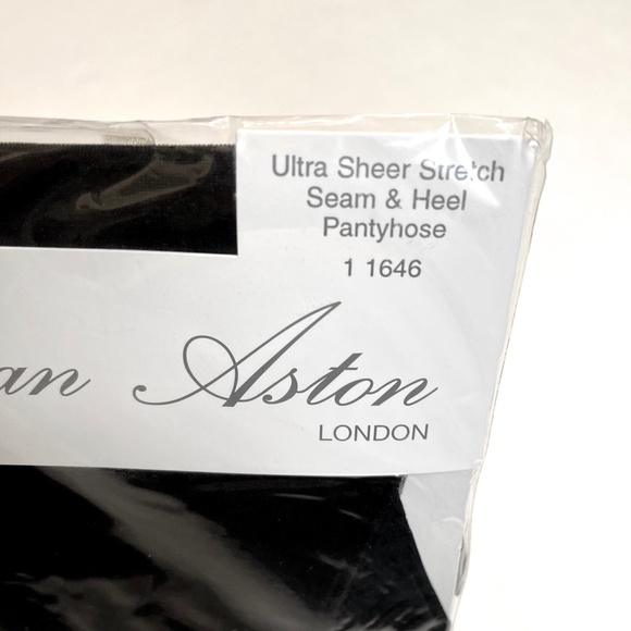 Jonathan Aston Back Seam Pantyhose Tights Size A Small Sheer Retro Burlesque New - Picture 5 of 5